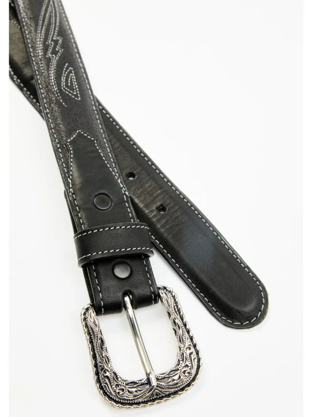 Cody James Boys Black Leather Western Belt Size 22 NWT